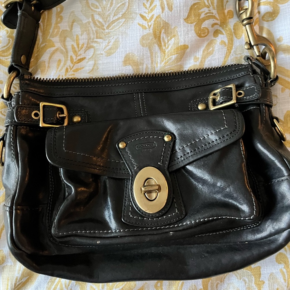 COACH Legacy 65th Anniversary Black Leather Shoulder Bag 11127